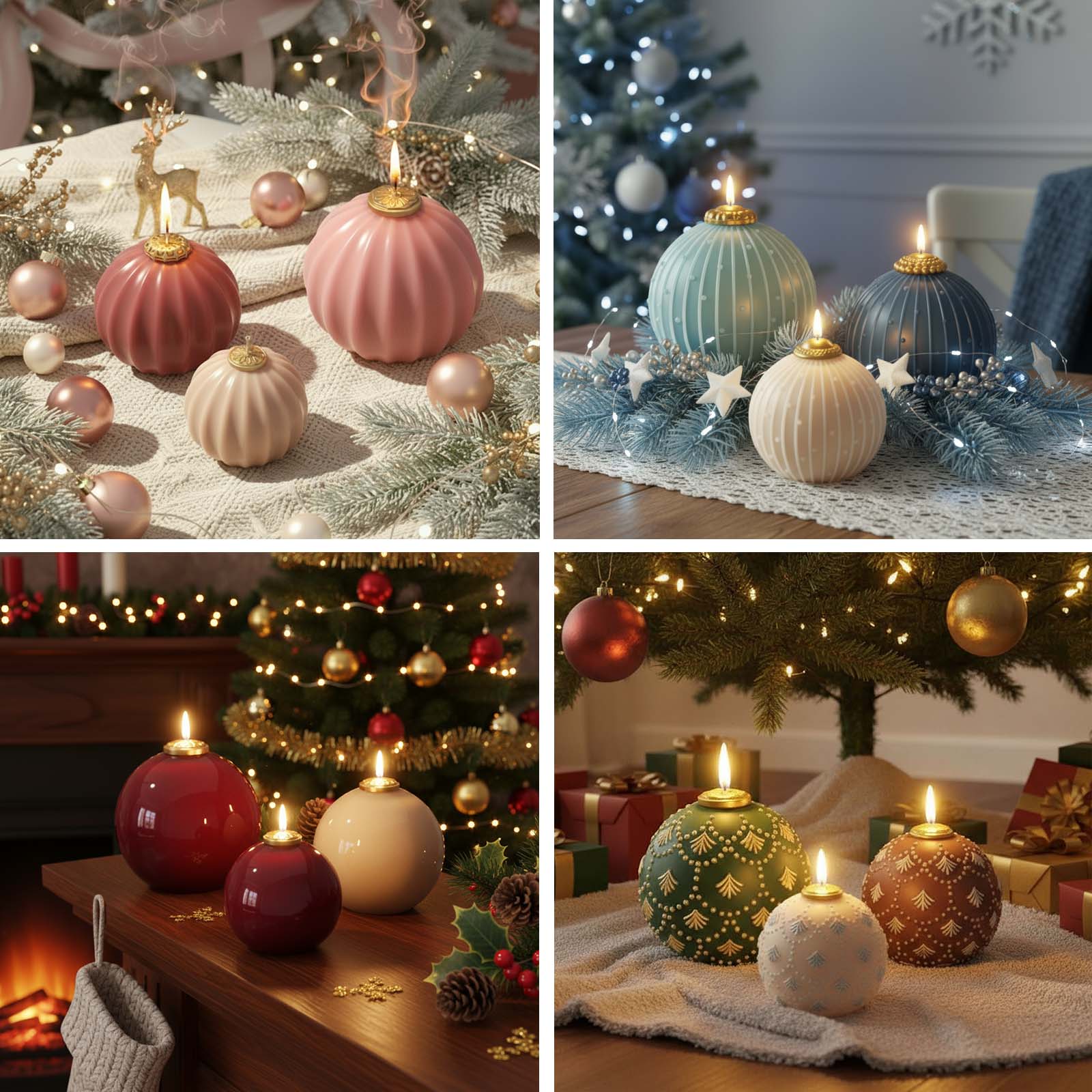 Christmas Baubles of Joy Candle Silicone Mold Collection - Image 5