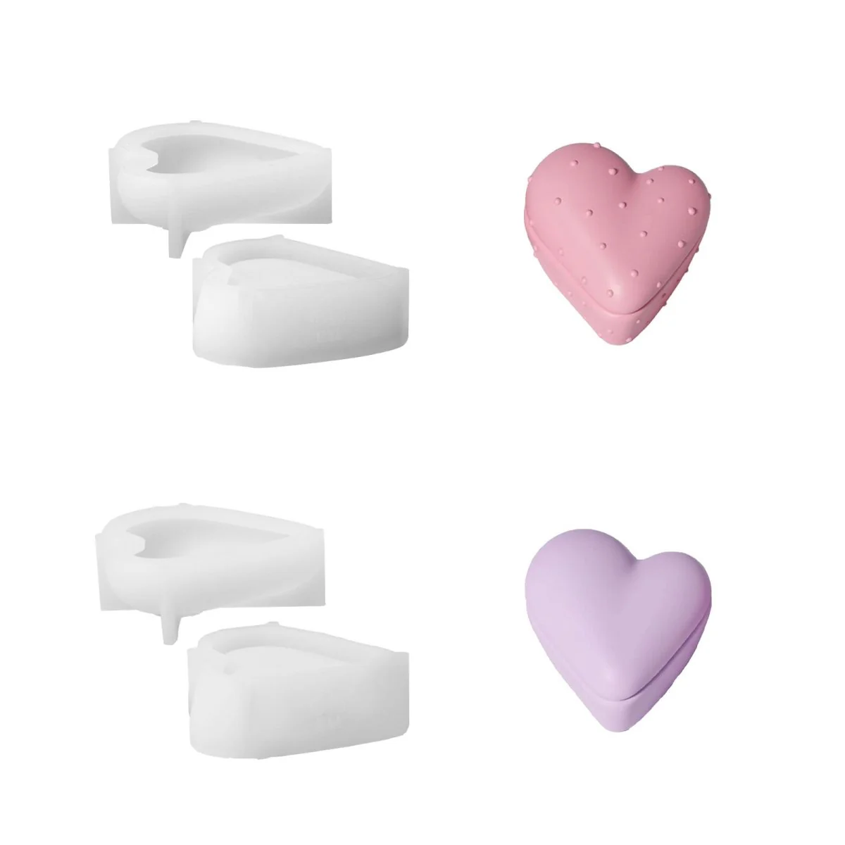 Cloud Heart Candle Jar Silicone Mold Collection - Image 10