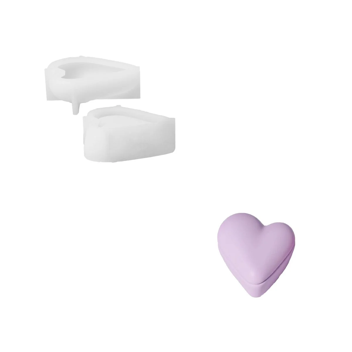 Cloud Heart Candle Jar Silicone Mold Collection - Image 9