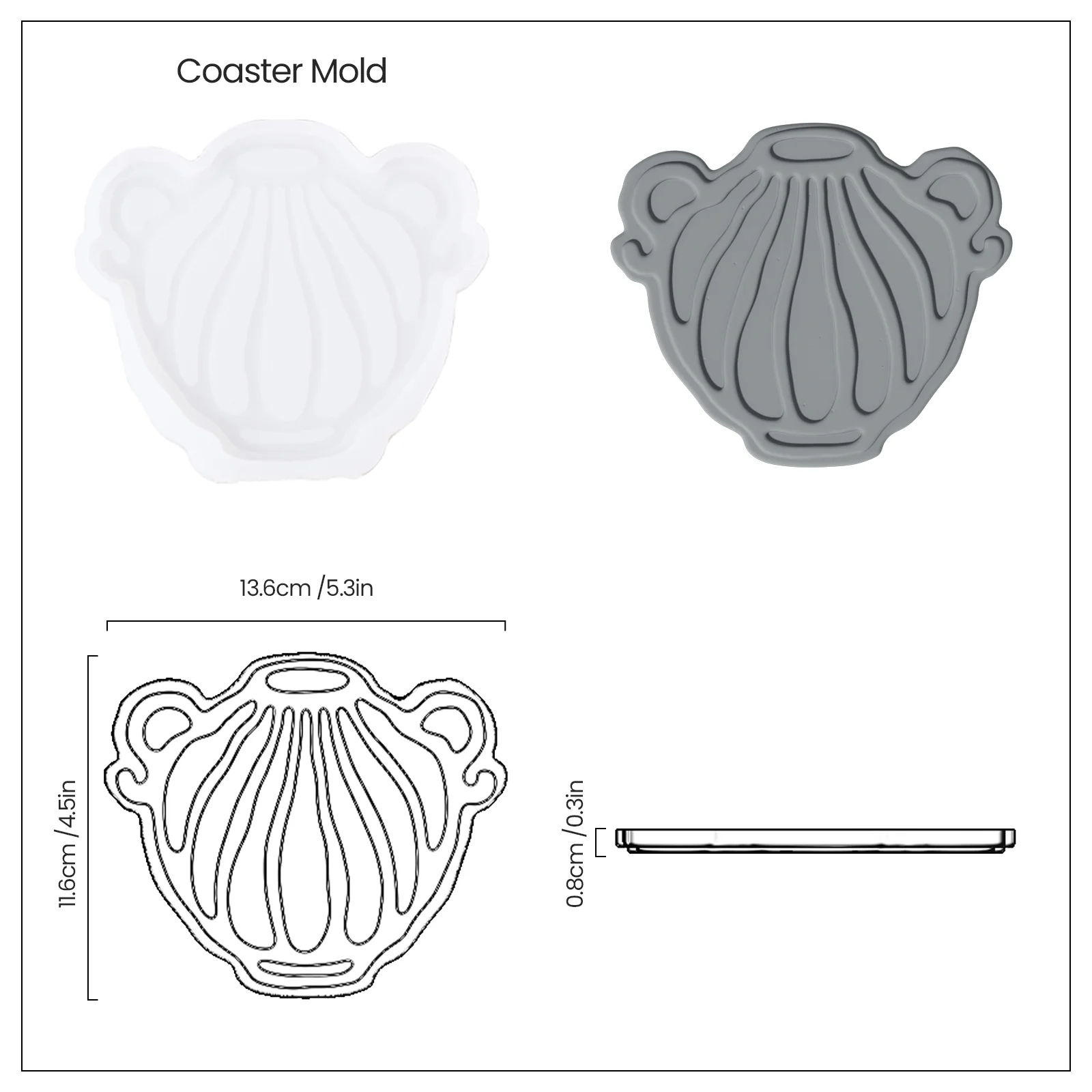 Elegant Vase Silhouettes Coaster Collection Silicone Mold - Image 15