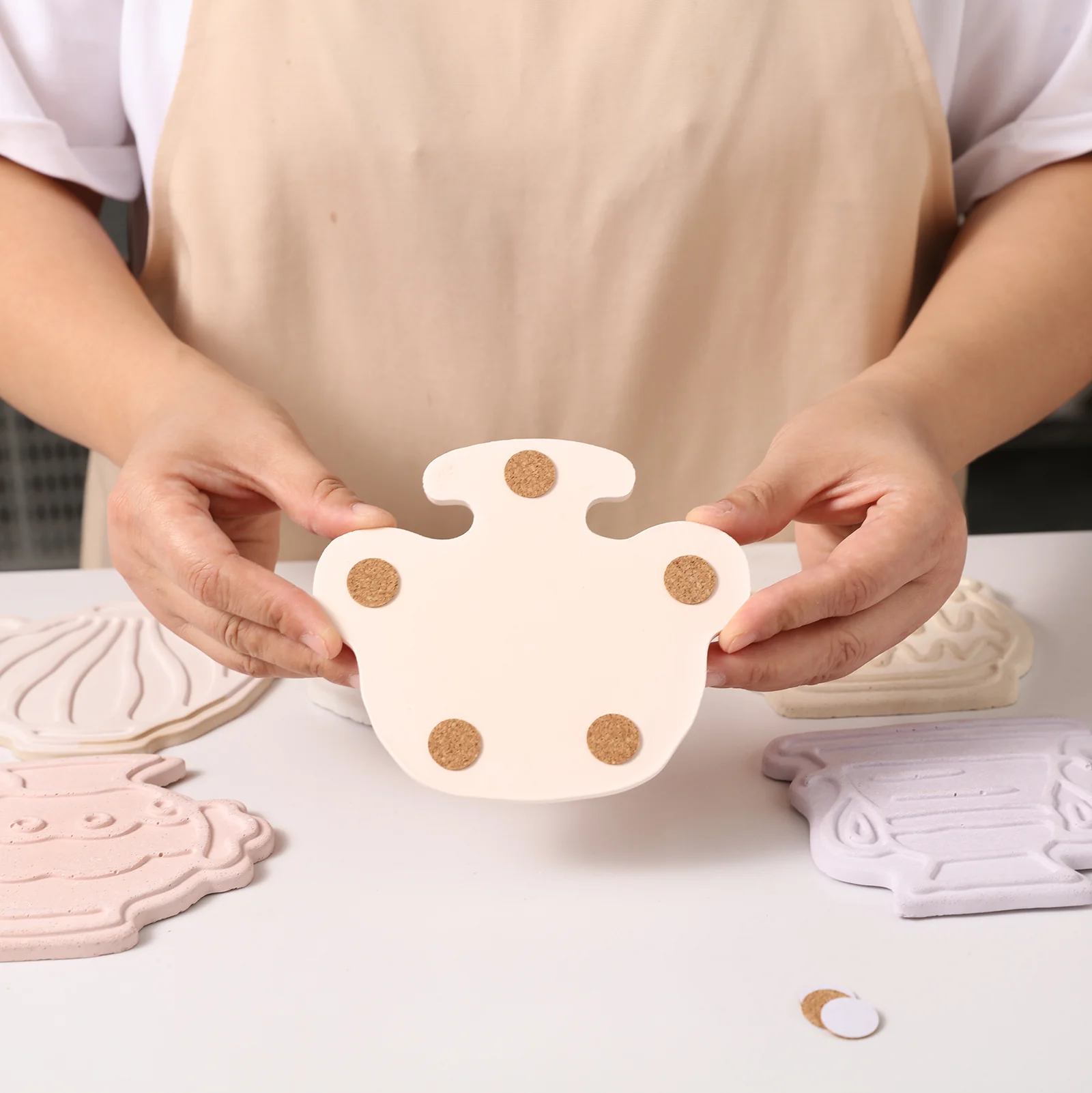 Elegant Vase Silhouettes Coaster Collection Silicone Mold - Image 2