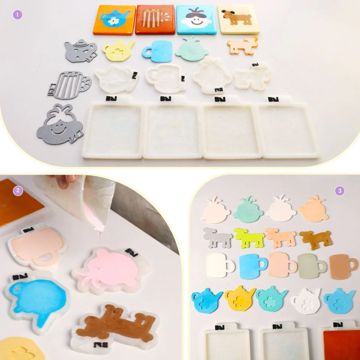 Tea Time Tales Coaster Silicone Mold Collection - Image 4