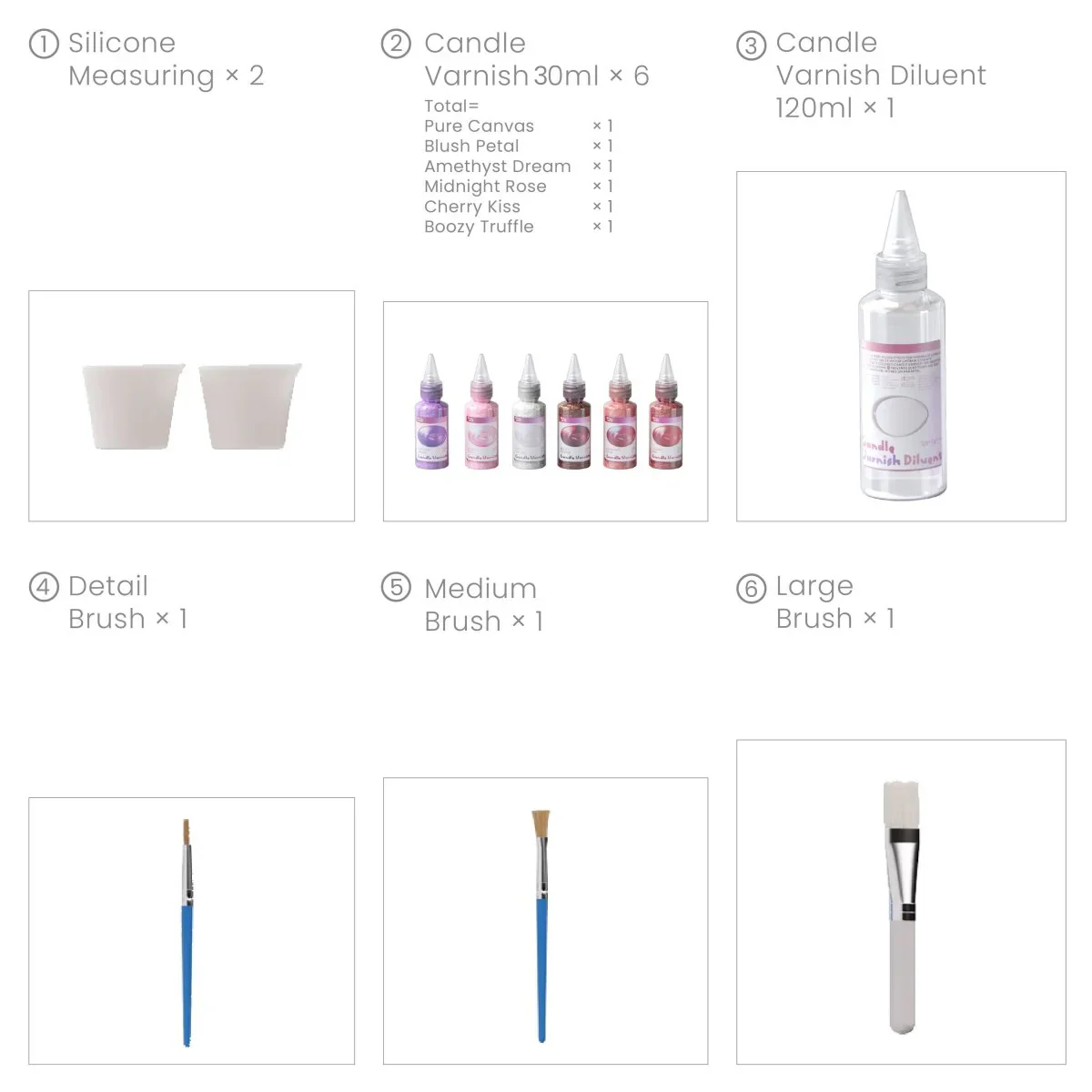 Colored Glossy Candle Varnish Set – 6 of Valentine Colors - Image 10