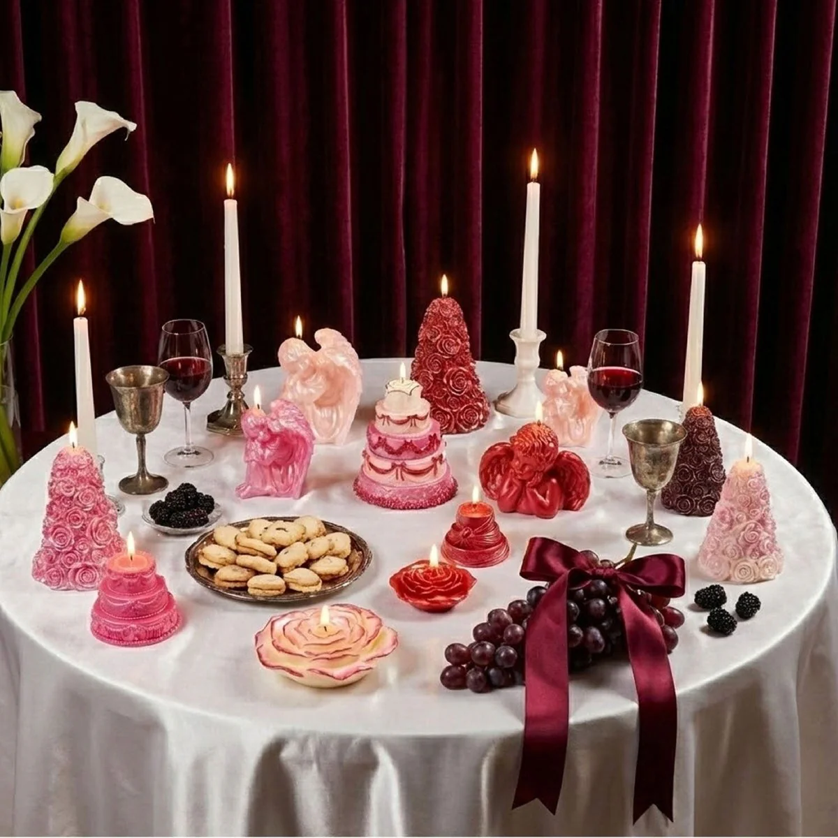 Colored Glossy Candle Varnish Set – 6 of Valentine Colors - Image 3