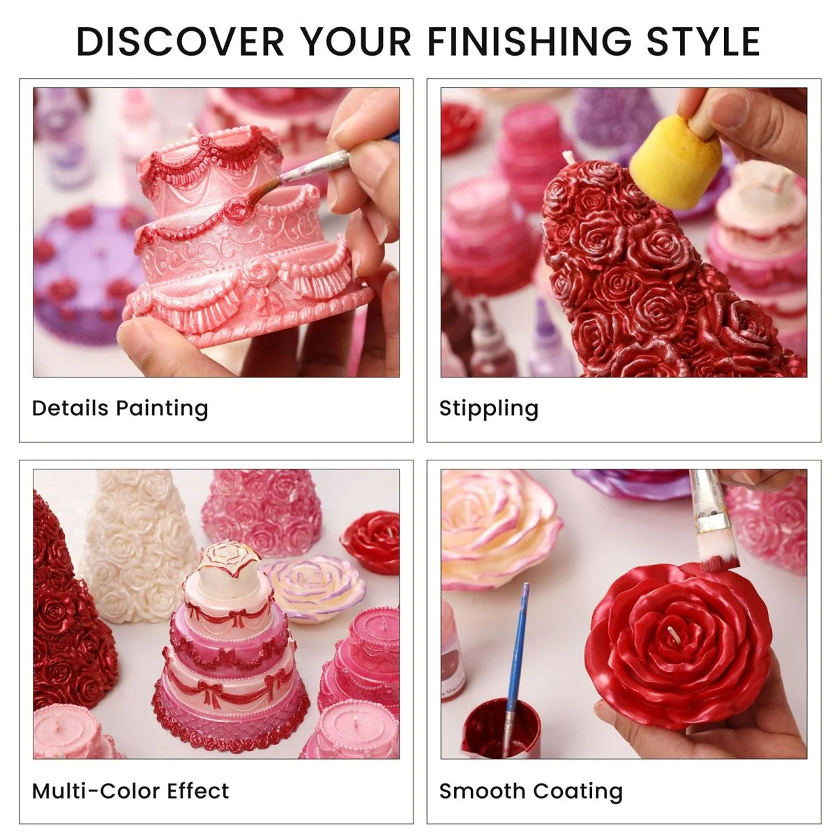 Colored Glossy Candle Varnish Set – 6 of Valentine Colors - Image 6