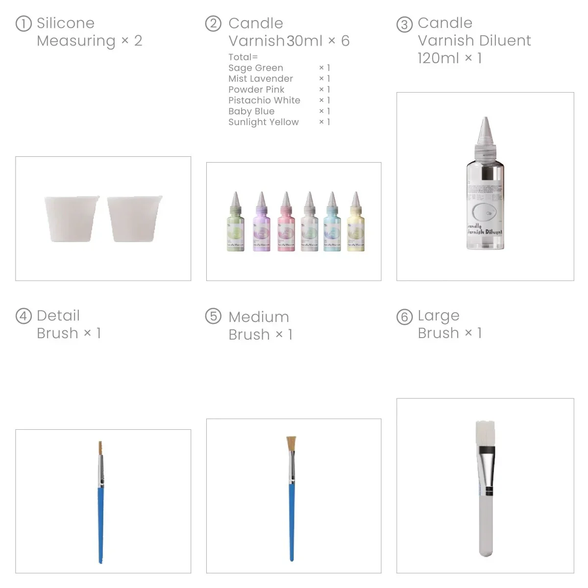 Colored Glossy Candle Varnish Set - 6 of Spring/Summer Vibe - Image 10