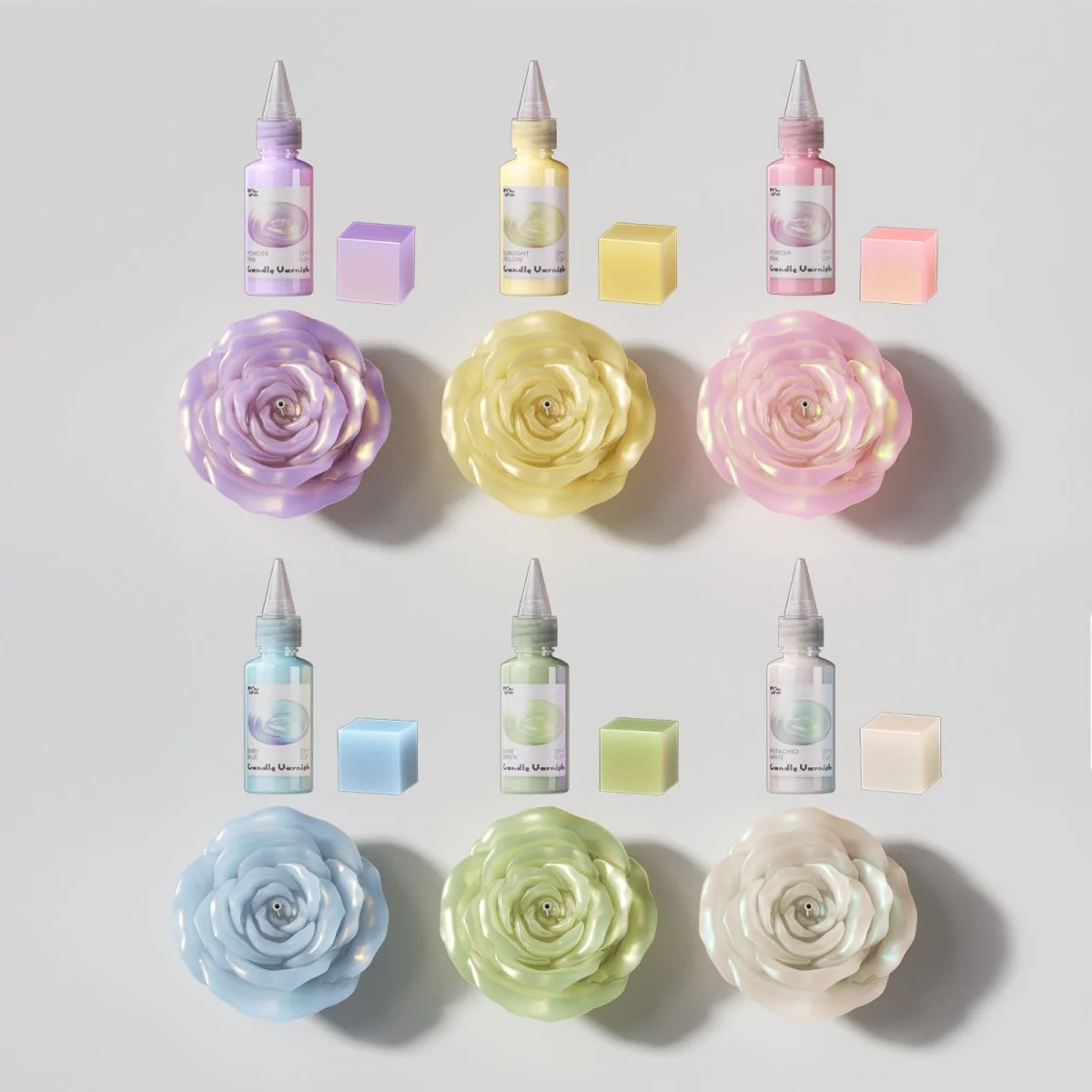 Colored Glossy Candle Varnish Set - 6 of Spring/Summer Vibe - Image 9