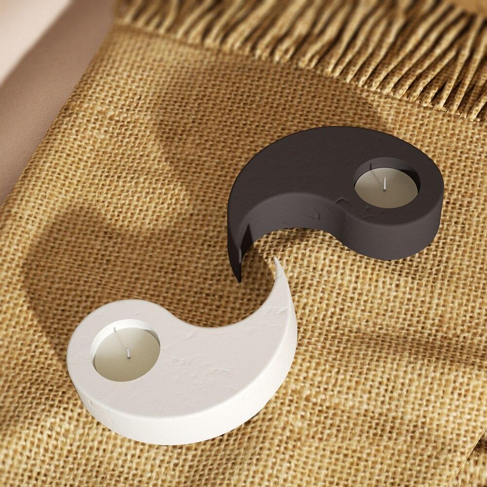Yin Yang Tealight Candle Holder Silicone Mold - Image 3