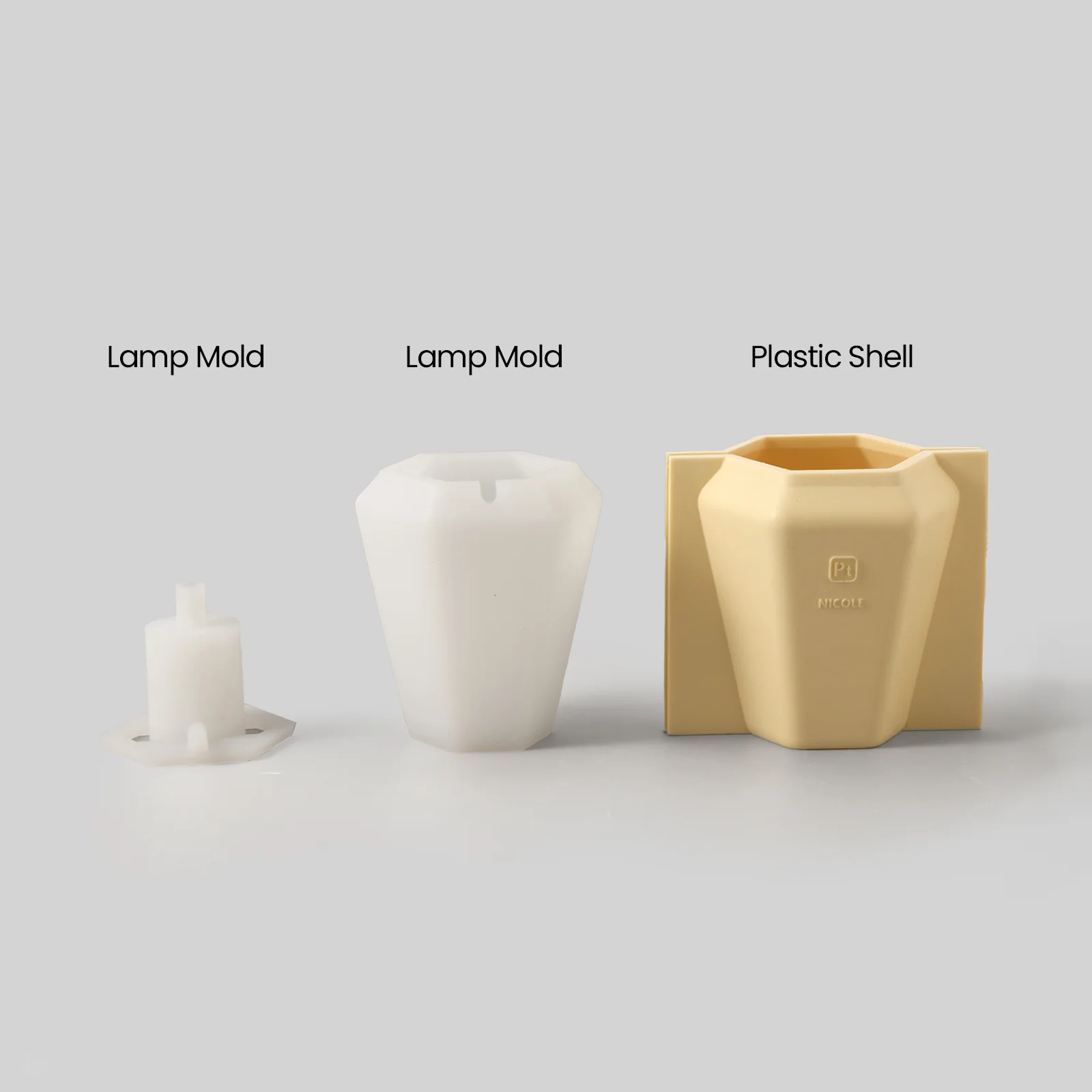 Diamond-Shaped Table Lamp Silicone Mold and Accessories - Image 7