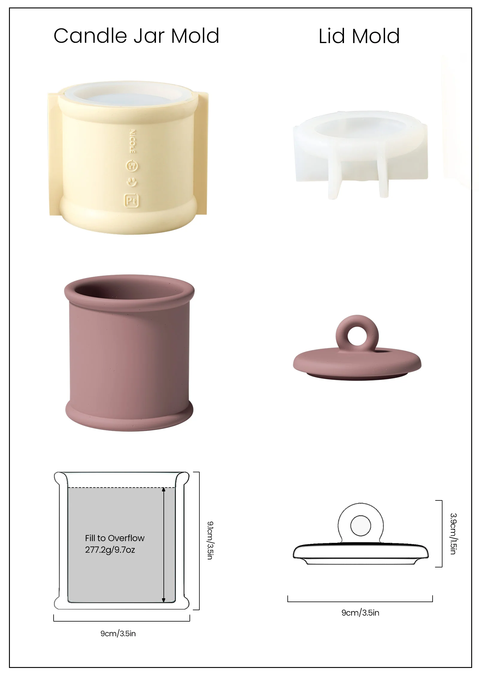 Nicole Concrete 4-Piece Bathroom Set Silicone Mold - Image 12