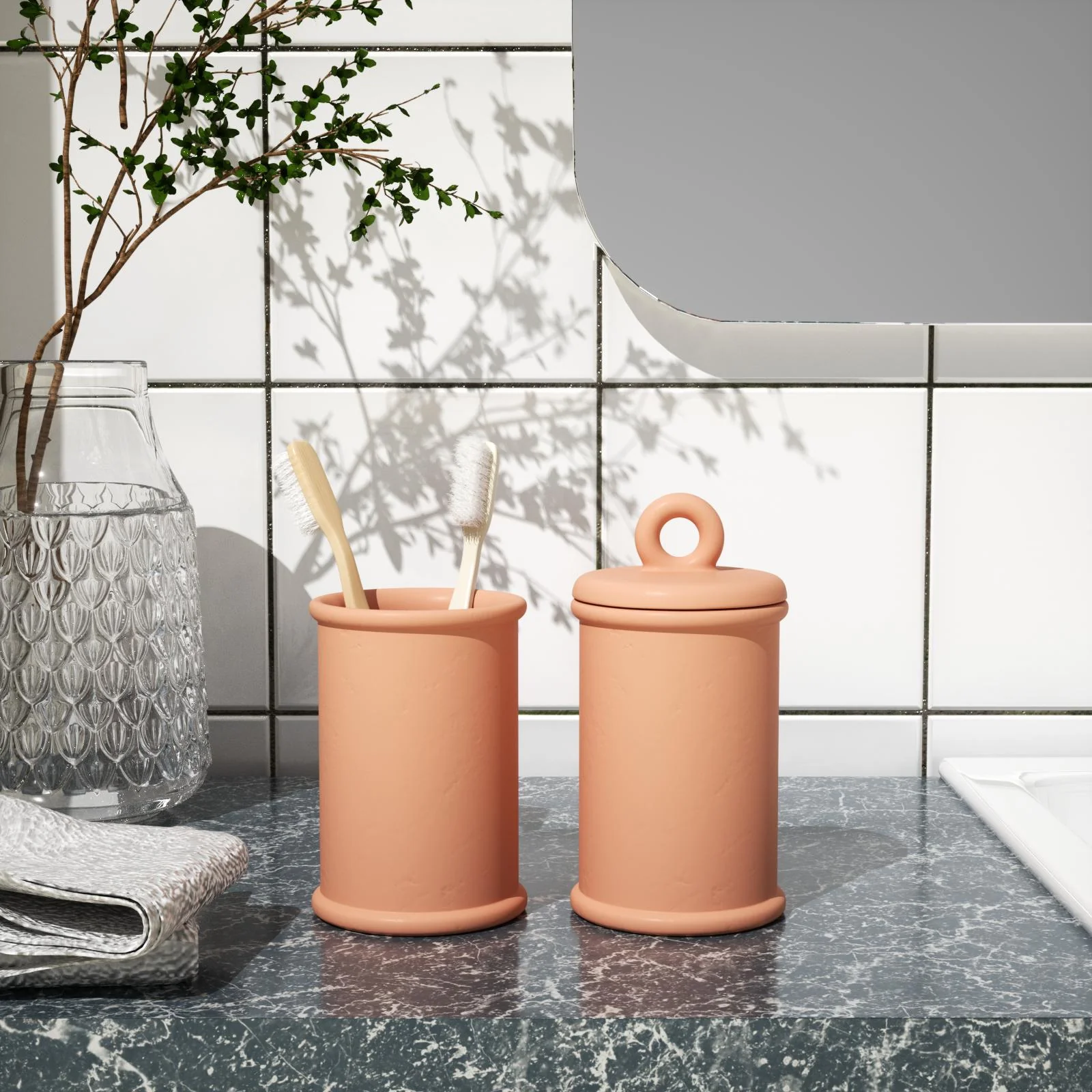 Nicole Concrete 4-Piece Bathroom Set Silicone Mold - Image 5