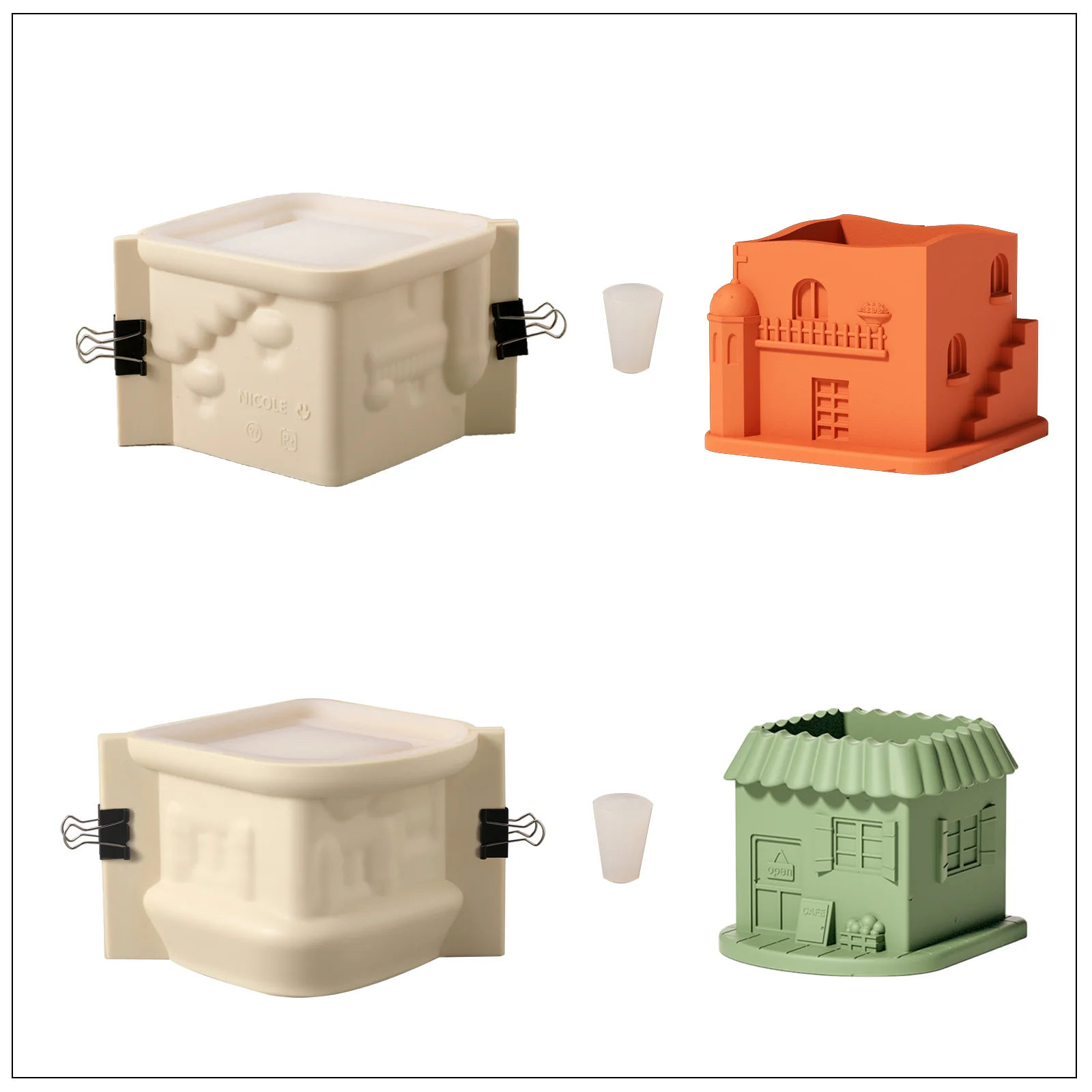 Mini-House Plant Pot Silicone Mold - Image 11