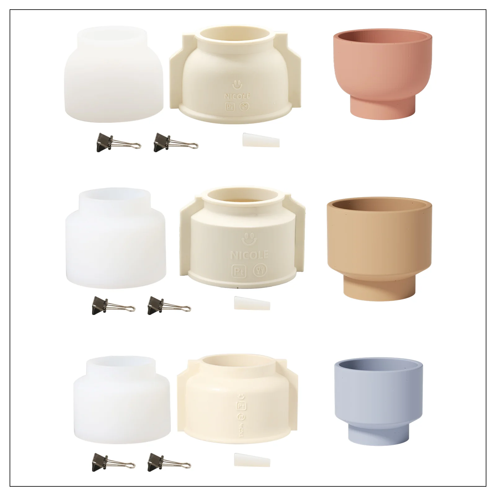 Bowl-shaped Concrete Plant Pot Silicone Mold - Ⅲ - Image 10