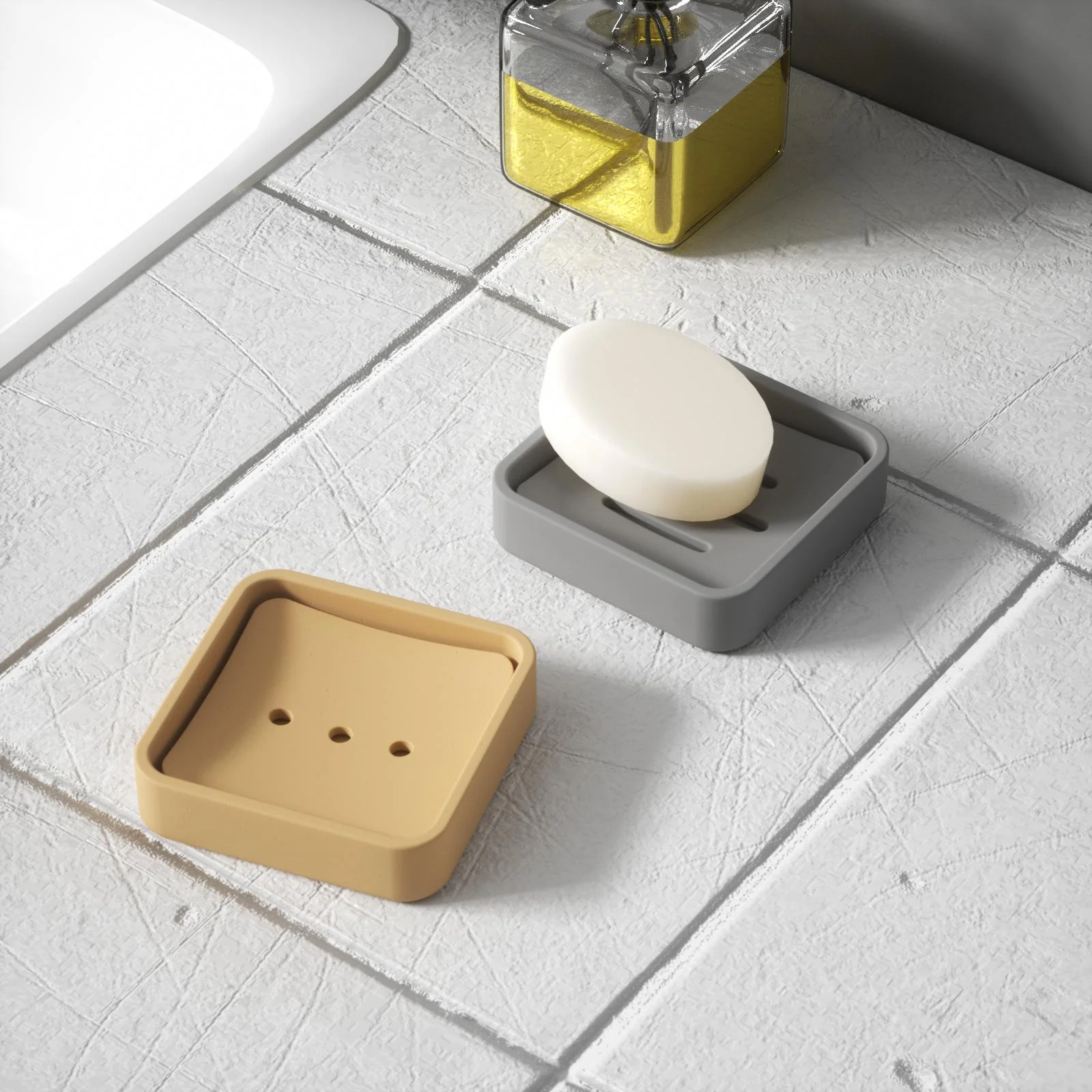 Square Detach & Drain Soap Dish Silicone Mold - Image 4