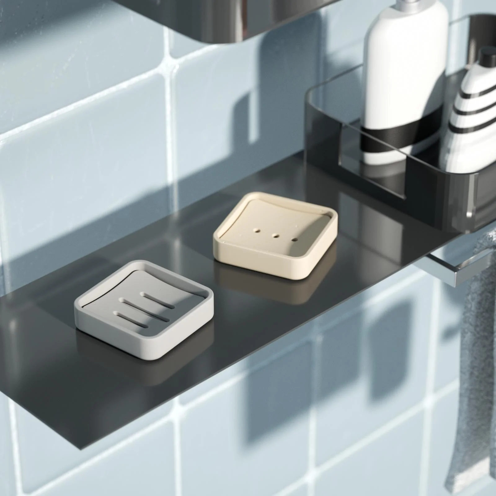 Square Detach & Drain Soap Dish Silicone Mold - Image 6