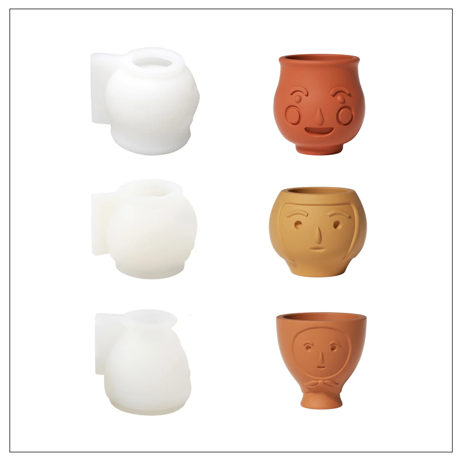 Love Family Concrete Plant Pot Silicone Mold - Image 8