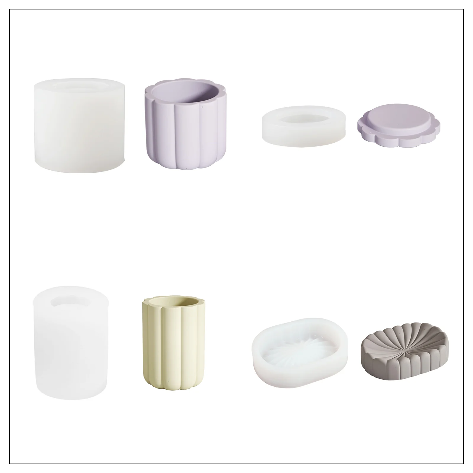 Concrete Bathroom Accessories Set Silicone Mold - Image 8