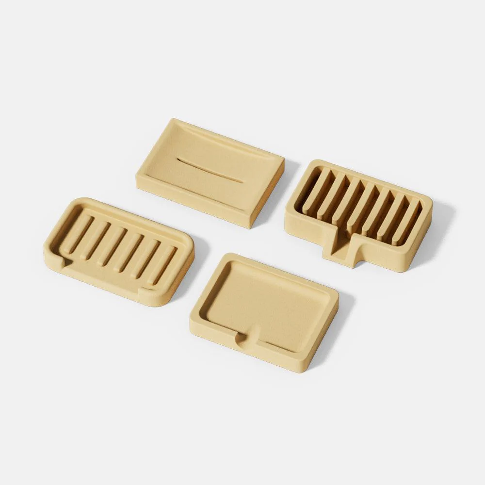 Concrete Soap Holder Siliocne Mold Geometry Cement Soap Dish Mould