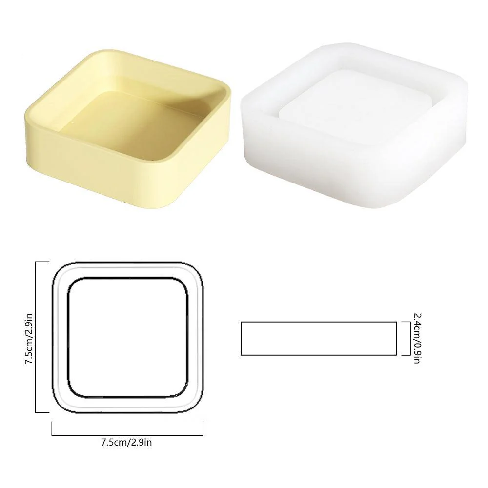 Concrete Storage Container Silicone Mold Handmade Squre Cement Tray Mould - Image 10