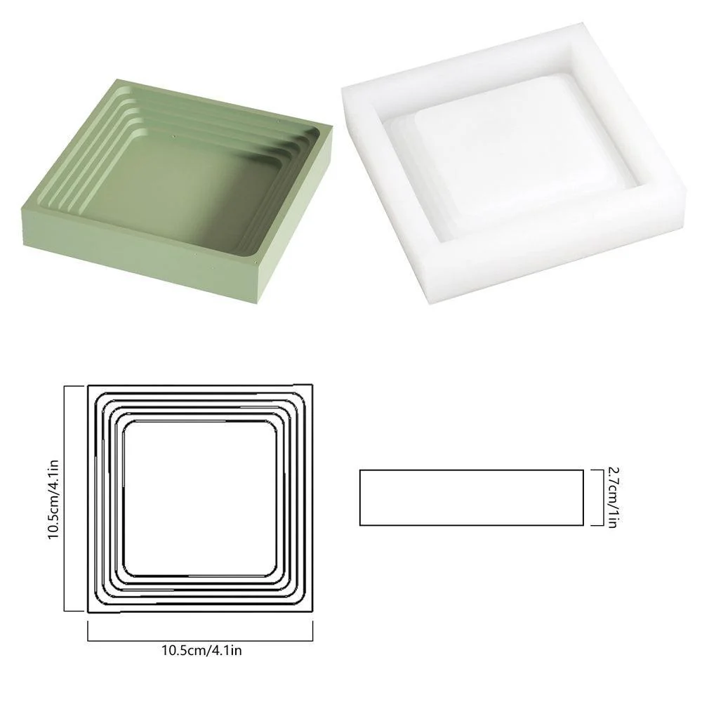 Concrete Storage Container Silicone Mold Handmade Squre Cement Tray Mould - Image 11