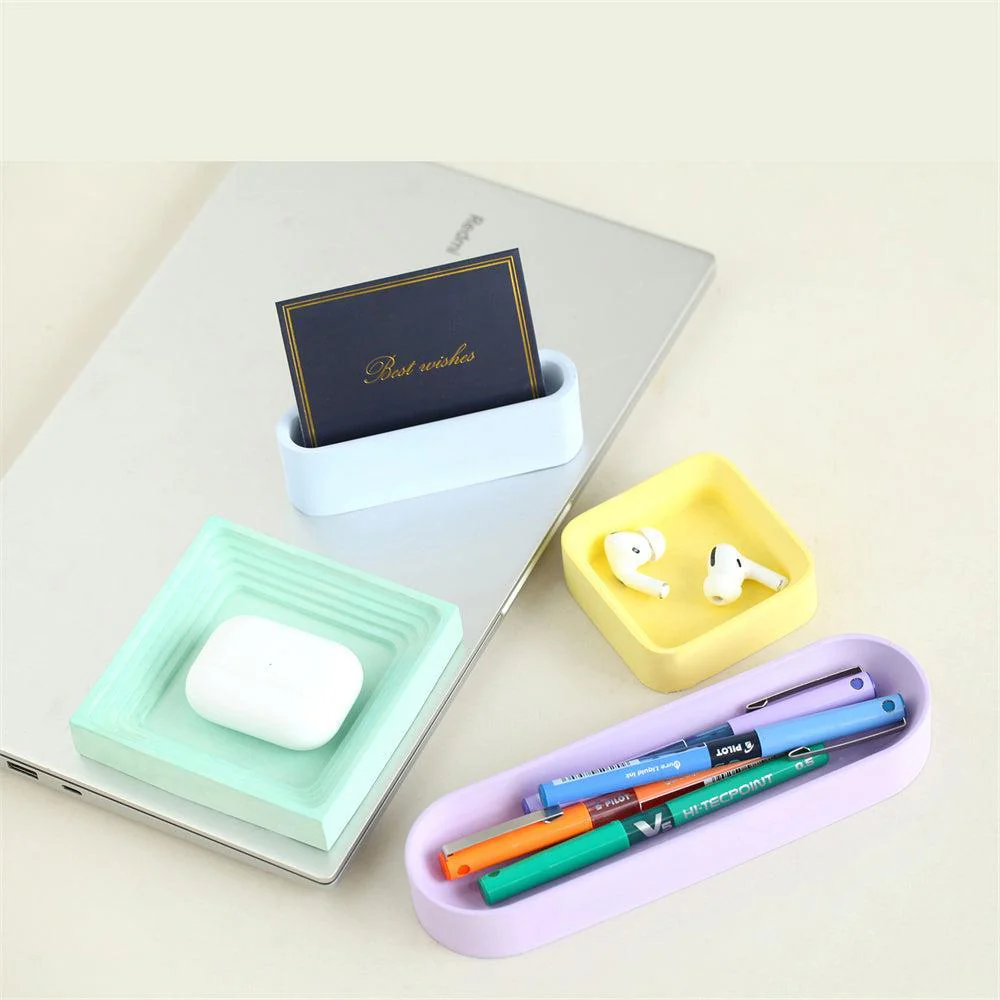 Concrete Storage Container Silicone Mold Handmade Squre Cement Tray Mould - Image 7