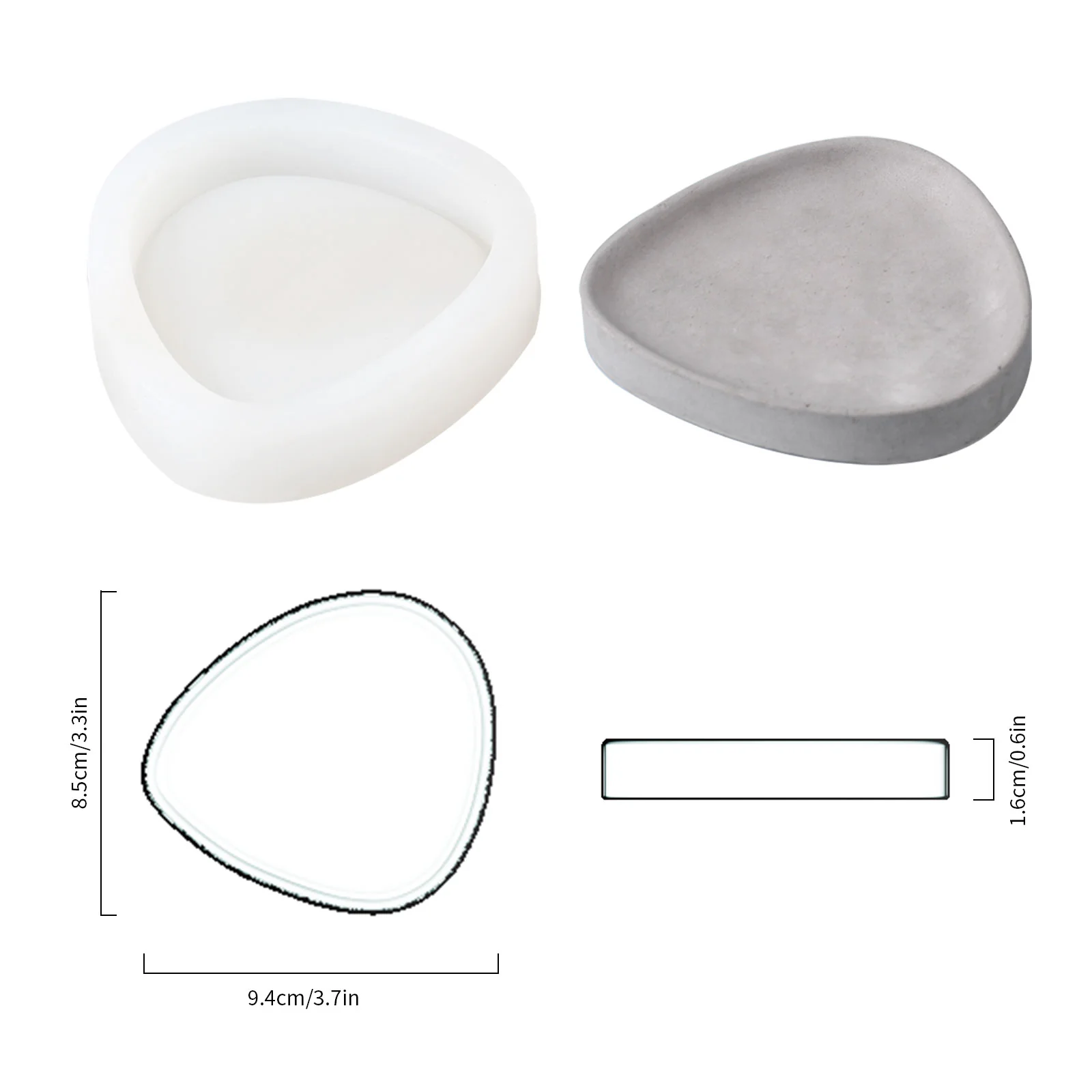 Jewelry Storage Concrete Tray Silicone Mold - Image 8