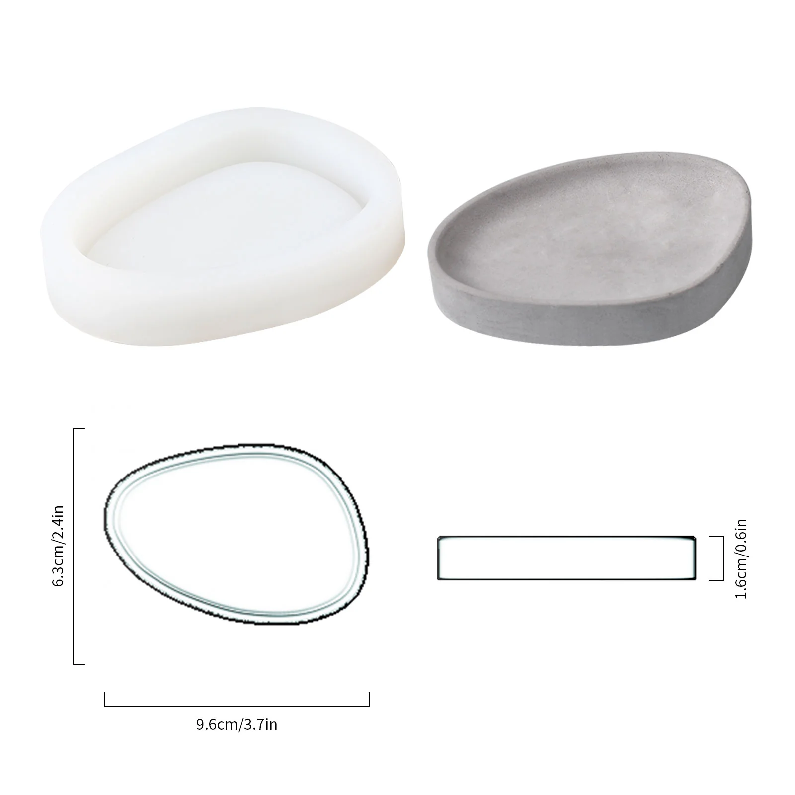 Jewelry Storage Concrete Tray Silicone Mold - Image 9