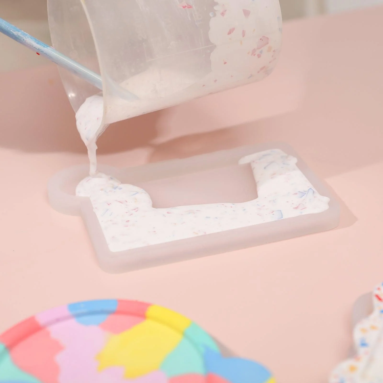 Square Handheld Mirror Mold with Glass - Image 3