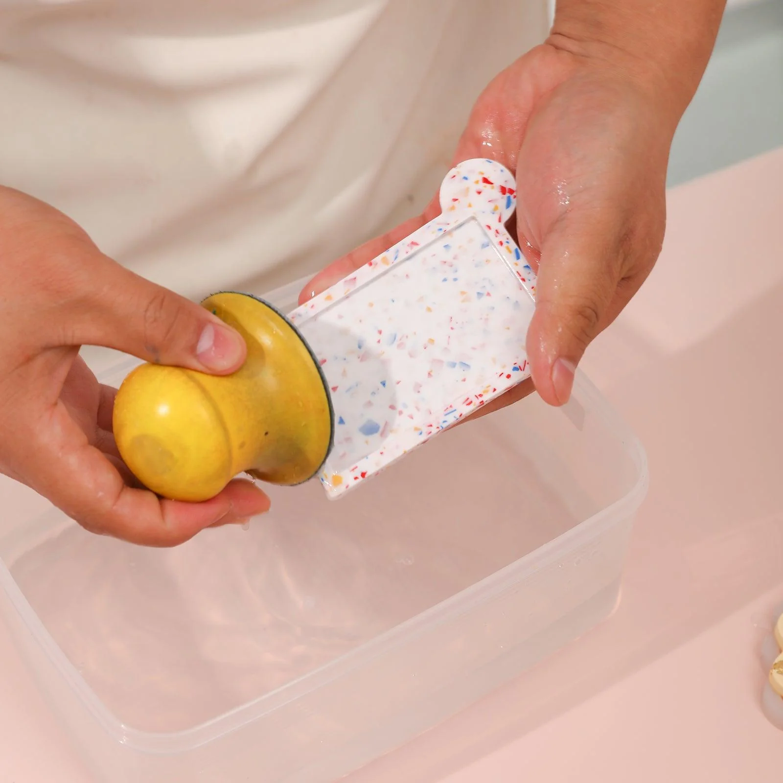 Square Handheld Mirror Mold with Glass - Image 4