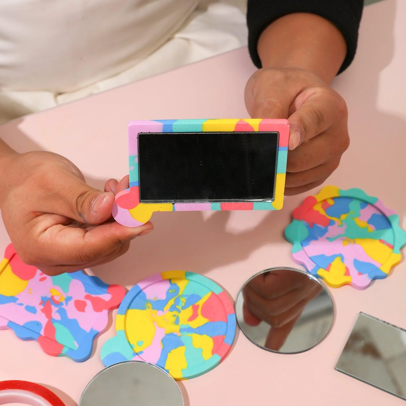 Square Handheld Mirror Mold with Glass - Image 5