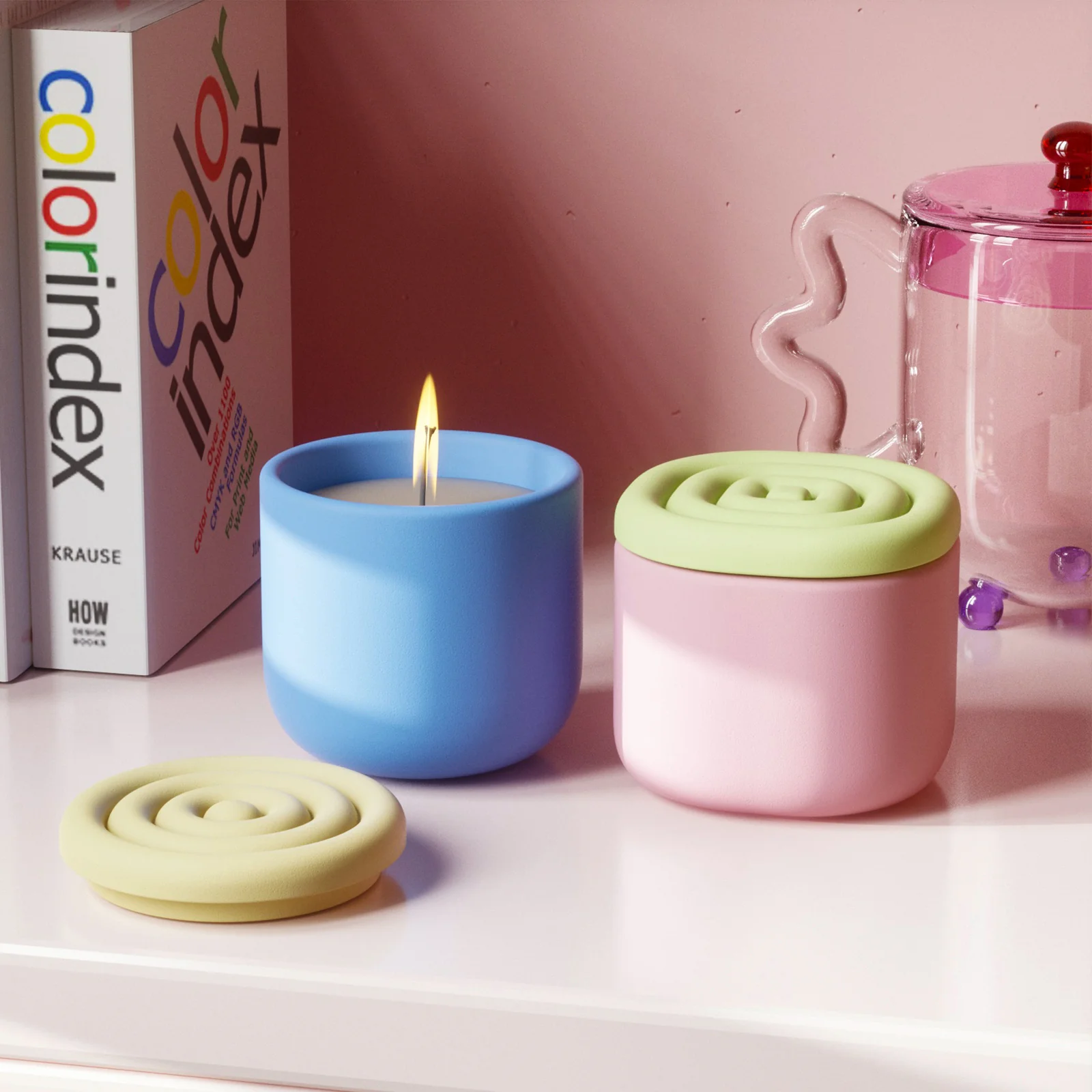 Round Ripple Candle Jar Silicone Mold - Image 4