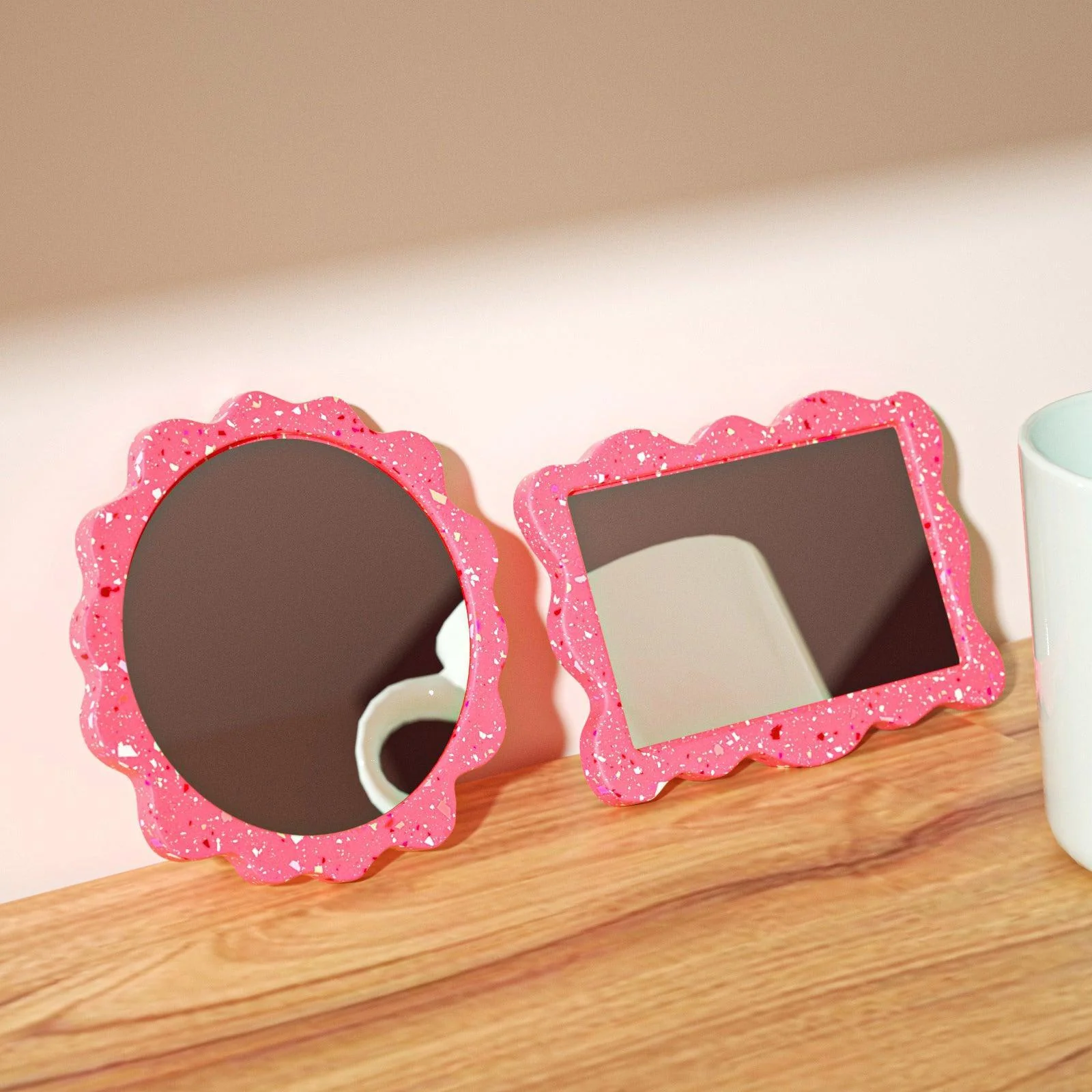 Square Handheld Mirror Mold with Glass - Image 6