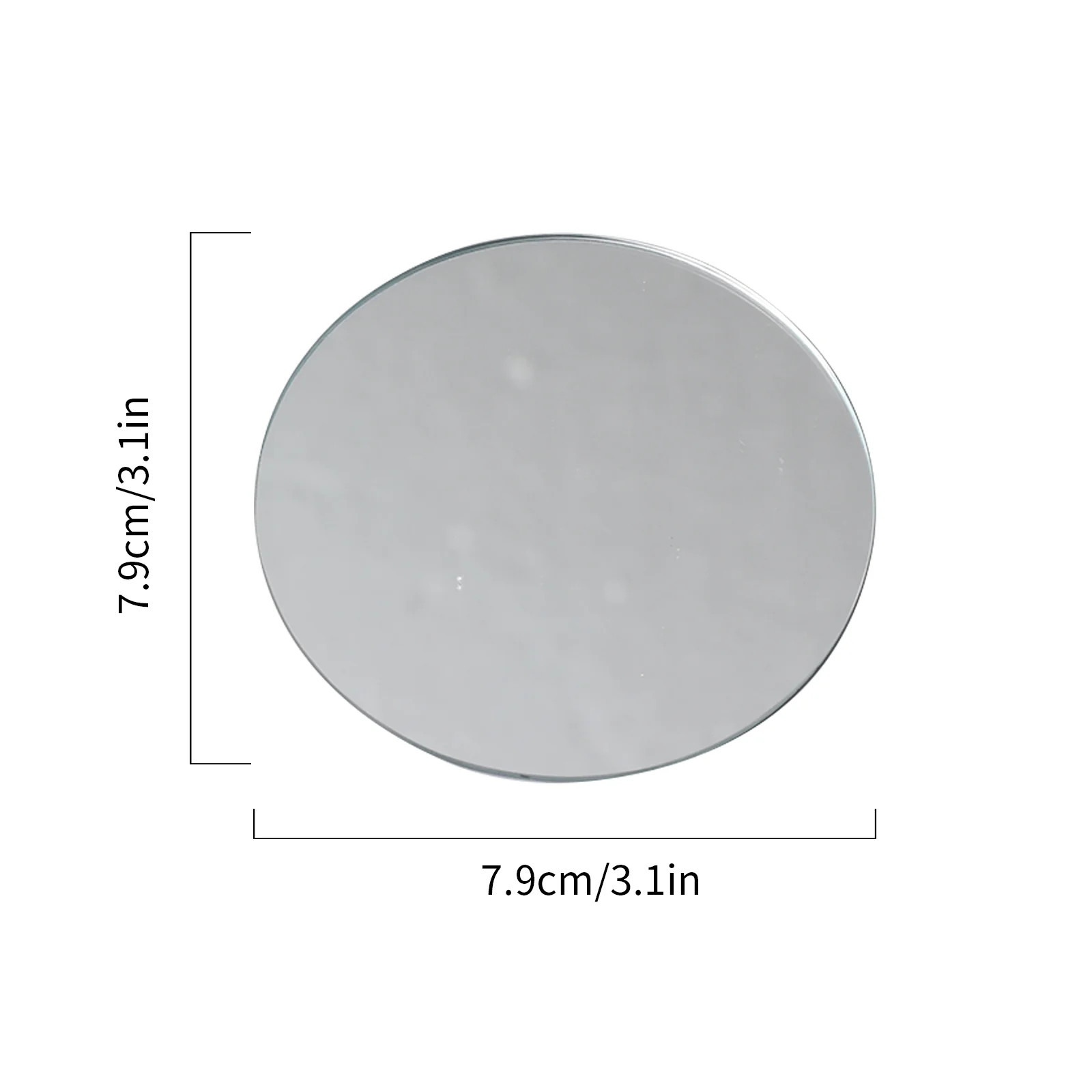 Round Handheld Mirror Mold with Glass - Image 7