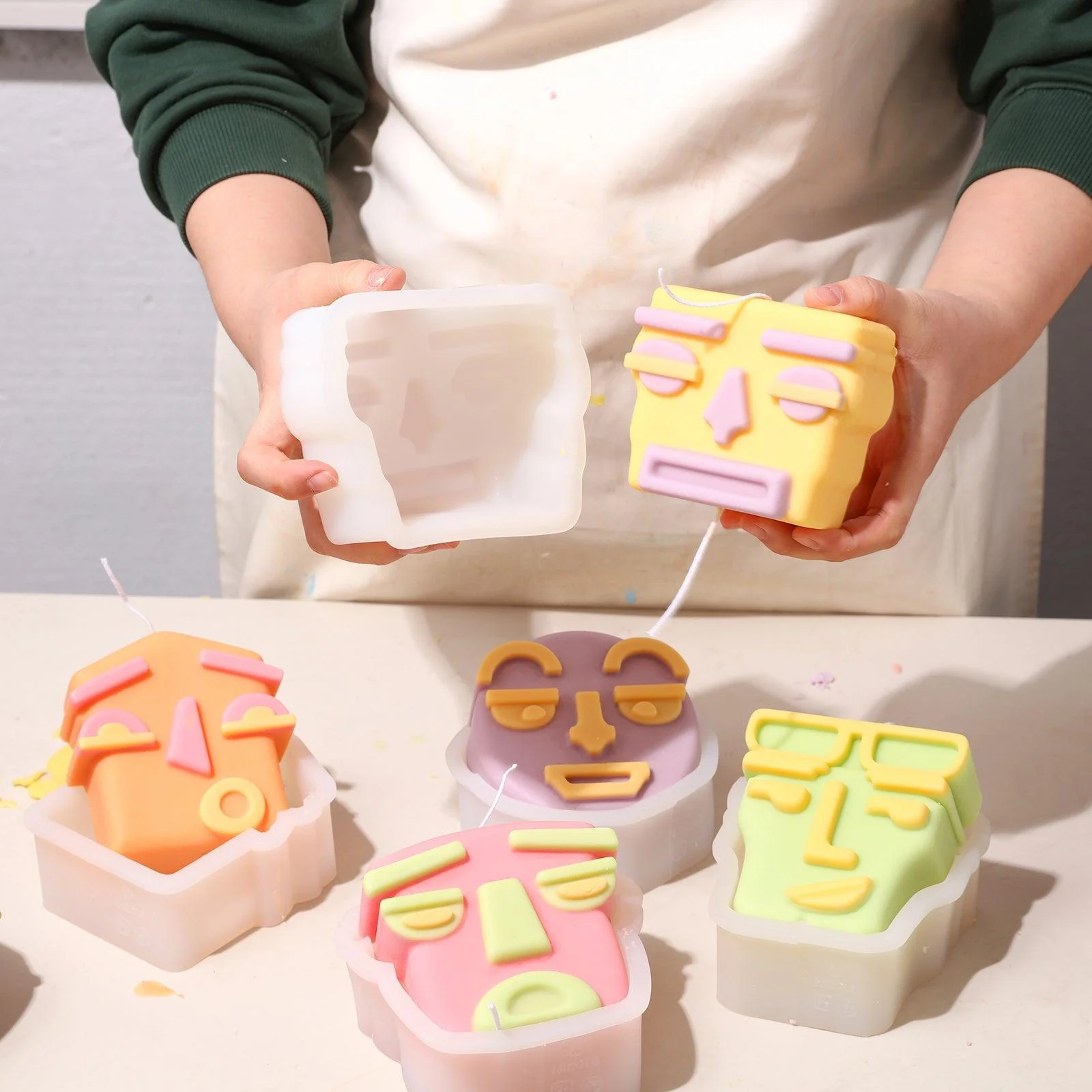 Ugly Face Candle Silicone Mold - Image 6