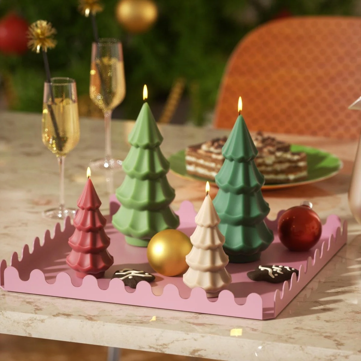 Creamy Christmas Tree Candle Silicone Mold - Image 4