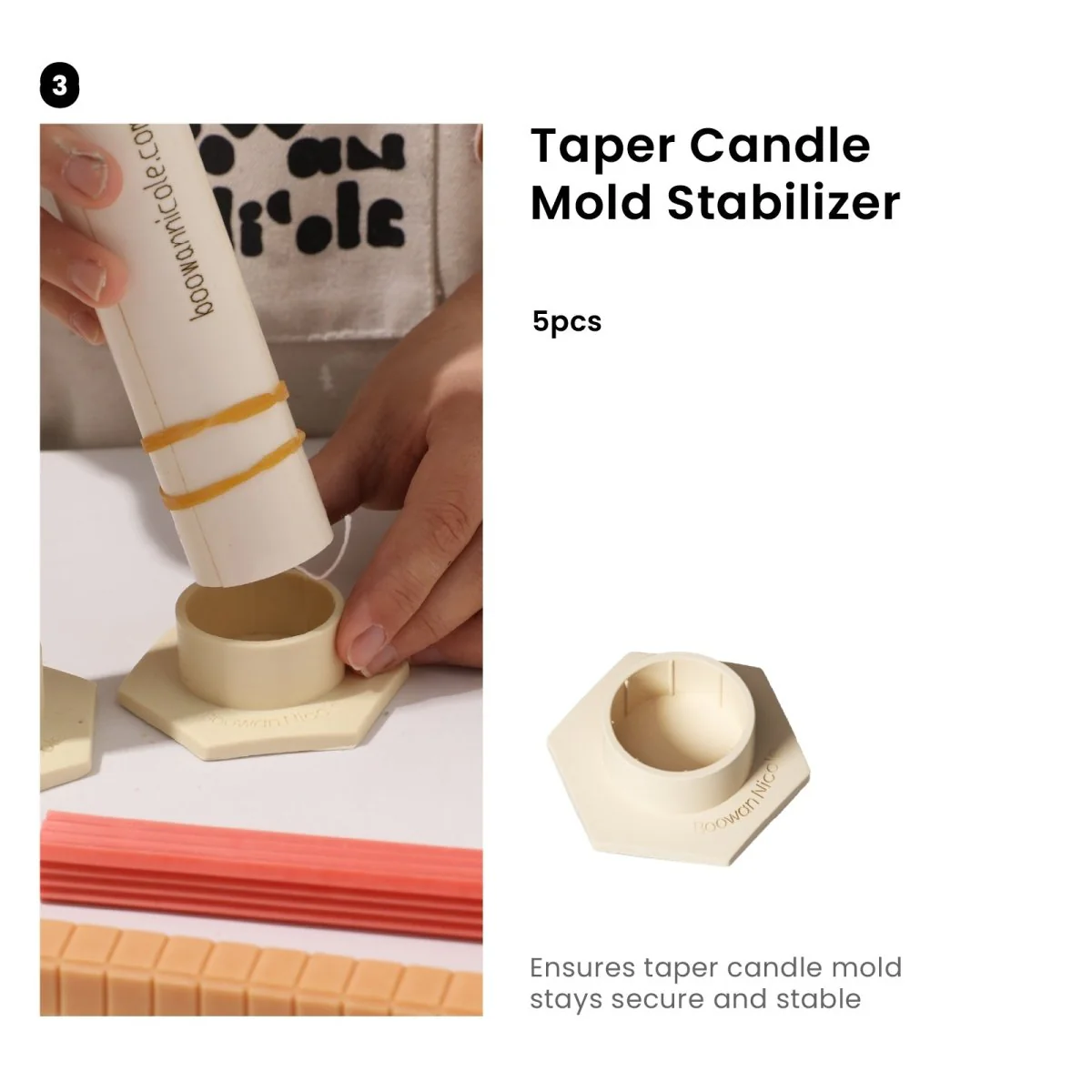 Cubis Taper Candle Silicone Mold Collection - Image 15