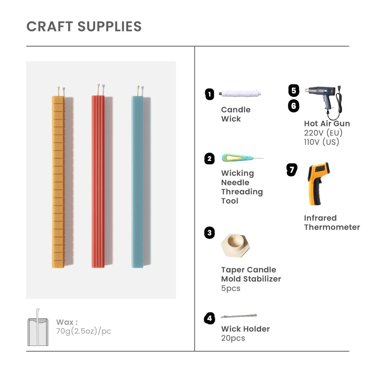 Cubis Taper Candle Silicone Mold Collection - Image 7