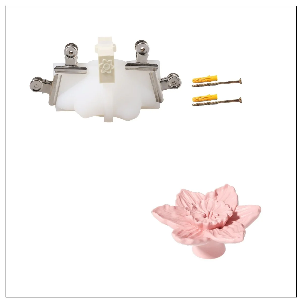 Daffodil Grace Wall Cloth Coat Hook Silicone Mold - Image 11