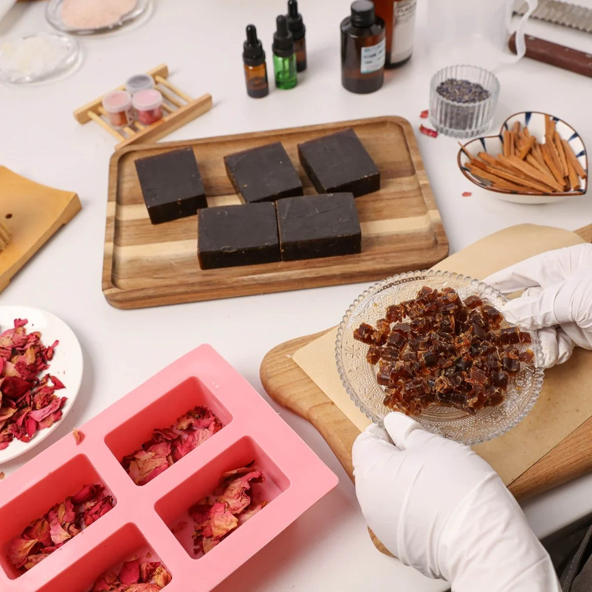 Damask Rose Essential Oil Soap Base - Image 5