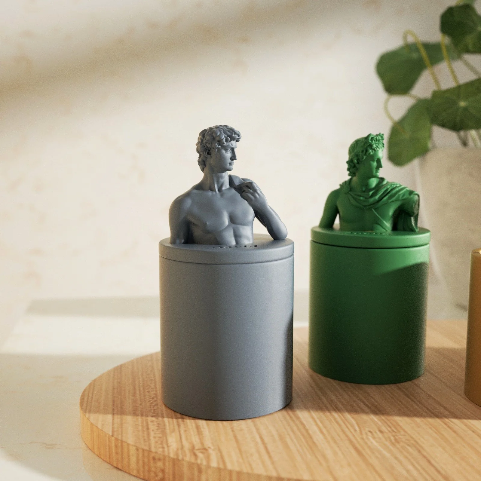 Mythology Sculptures DAVID Concrete Candle Jar Silicone Mold - Image 5