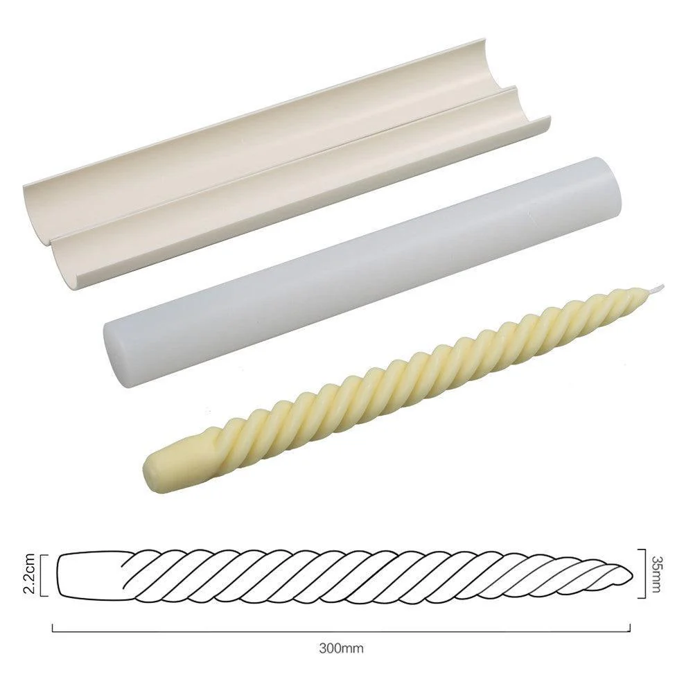Spiral Long Pole Taper Candle Silicone Mould Collection - Image 13