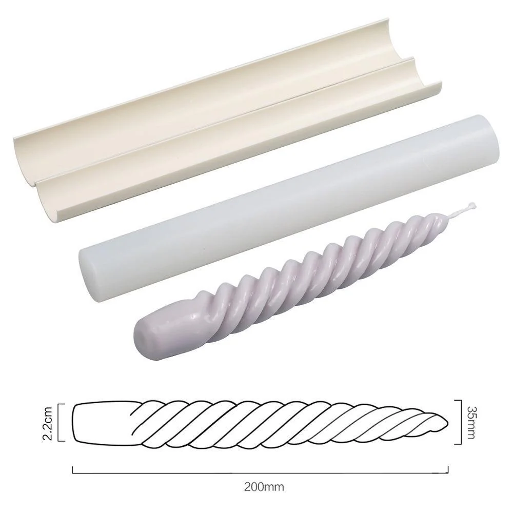 Spiral Long Pole Taper Candle Silicone Mould Collection - Image 14