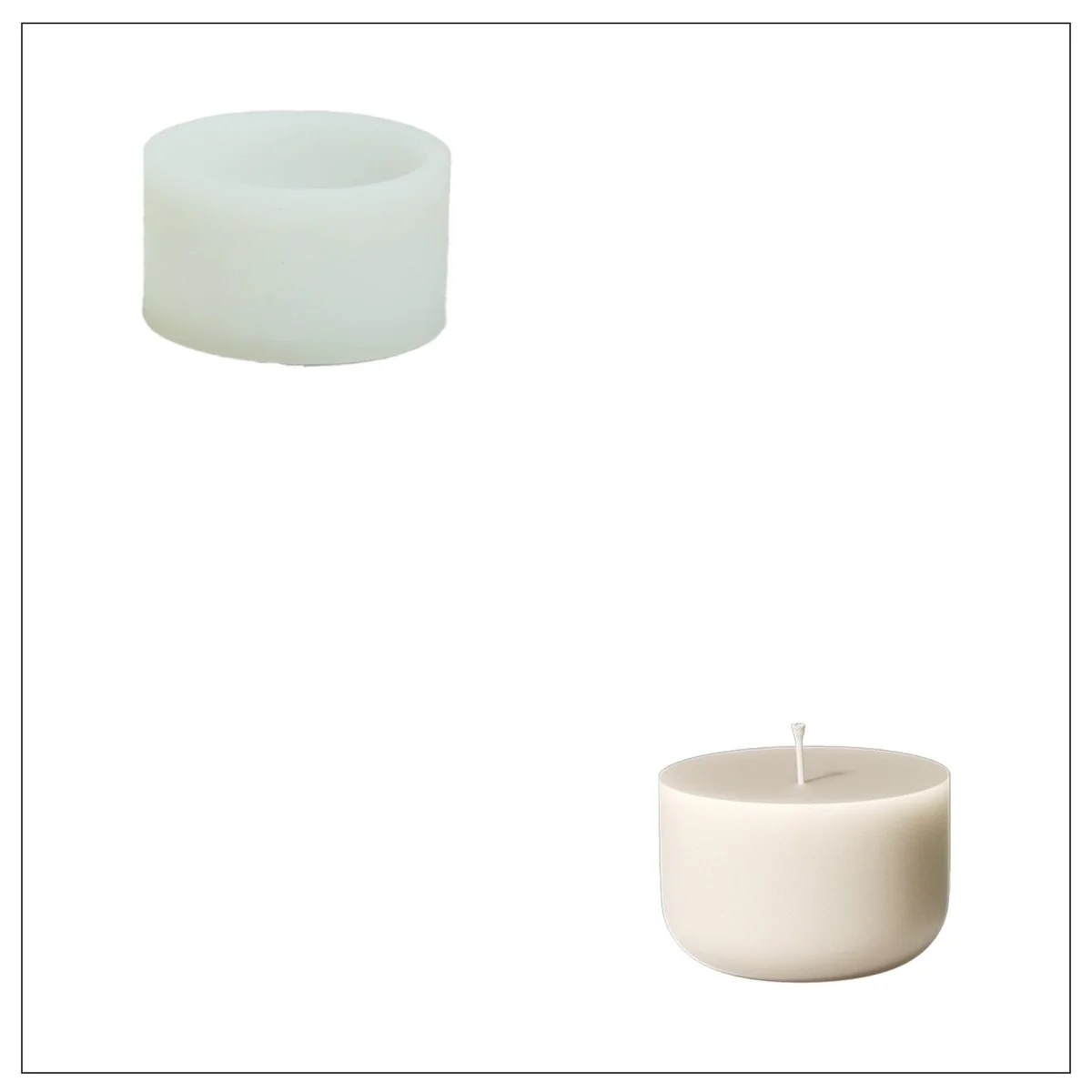 Domed Lid Candle Jar & 9oz Candle Refill Silicone Mold - Image 8