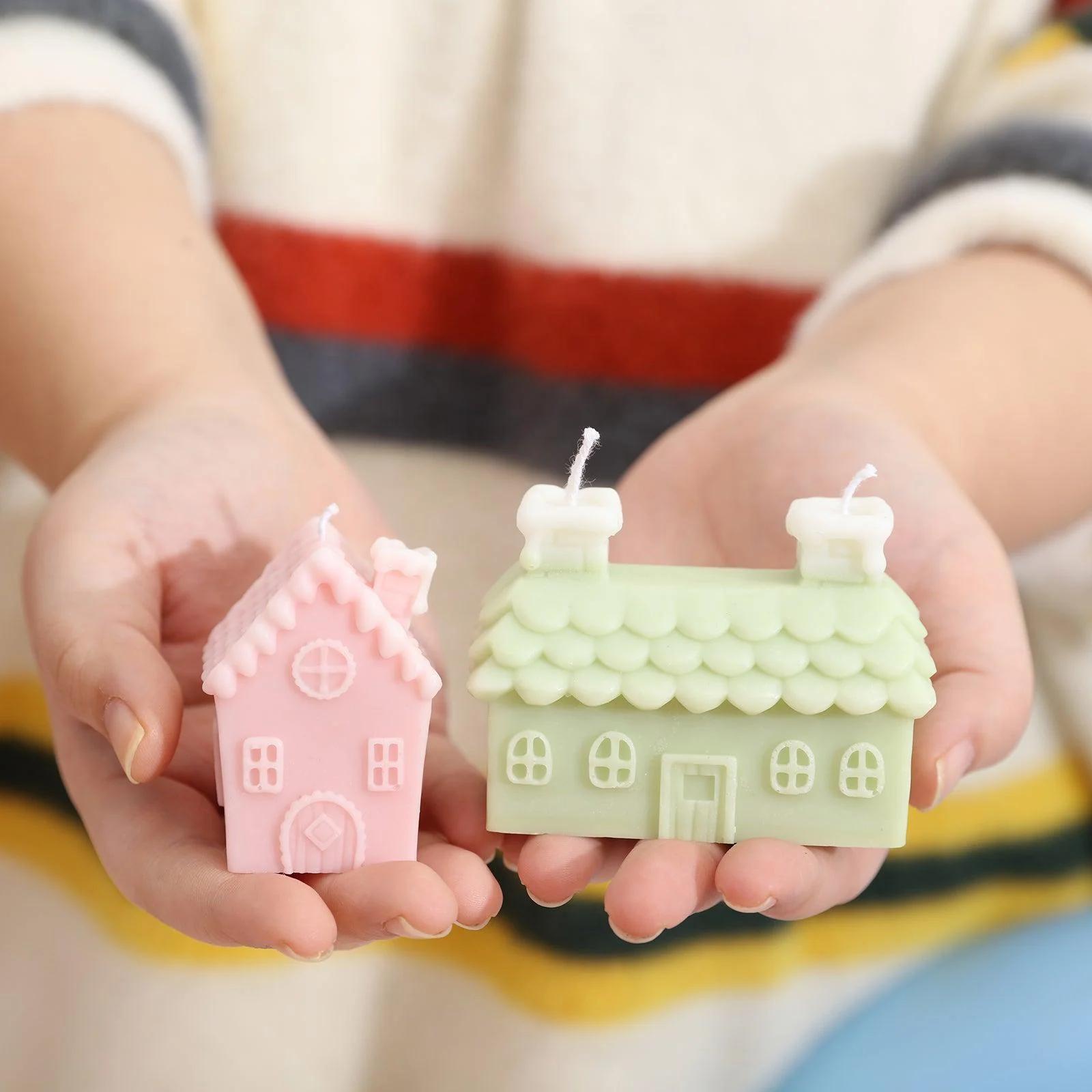 Cozy Miniature Dwelling House Candle Collection Silicone Mold - Image 4