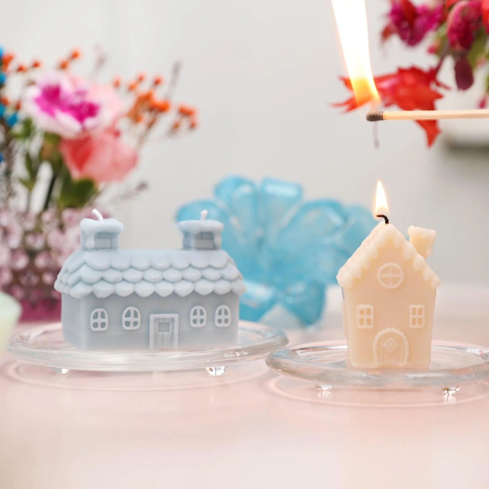 Cozy Miniature Dwelling House Candle Collection Silicone Mold - Image 5