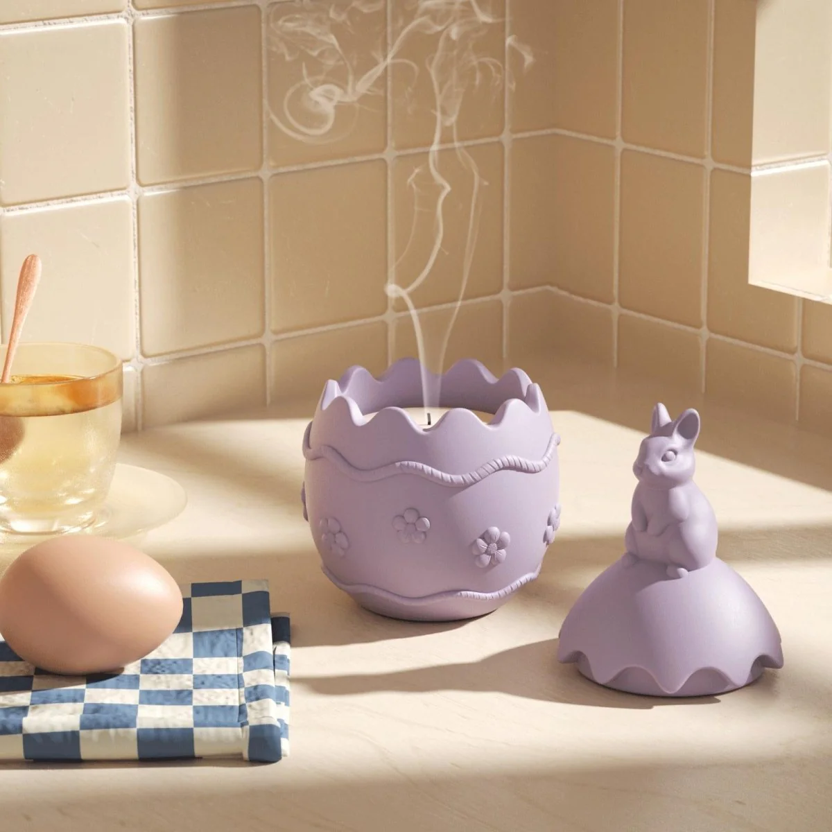 Blooming Bunny-Topped Easter Egg Candle Jar Silicone Mold Collection - Image 5