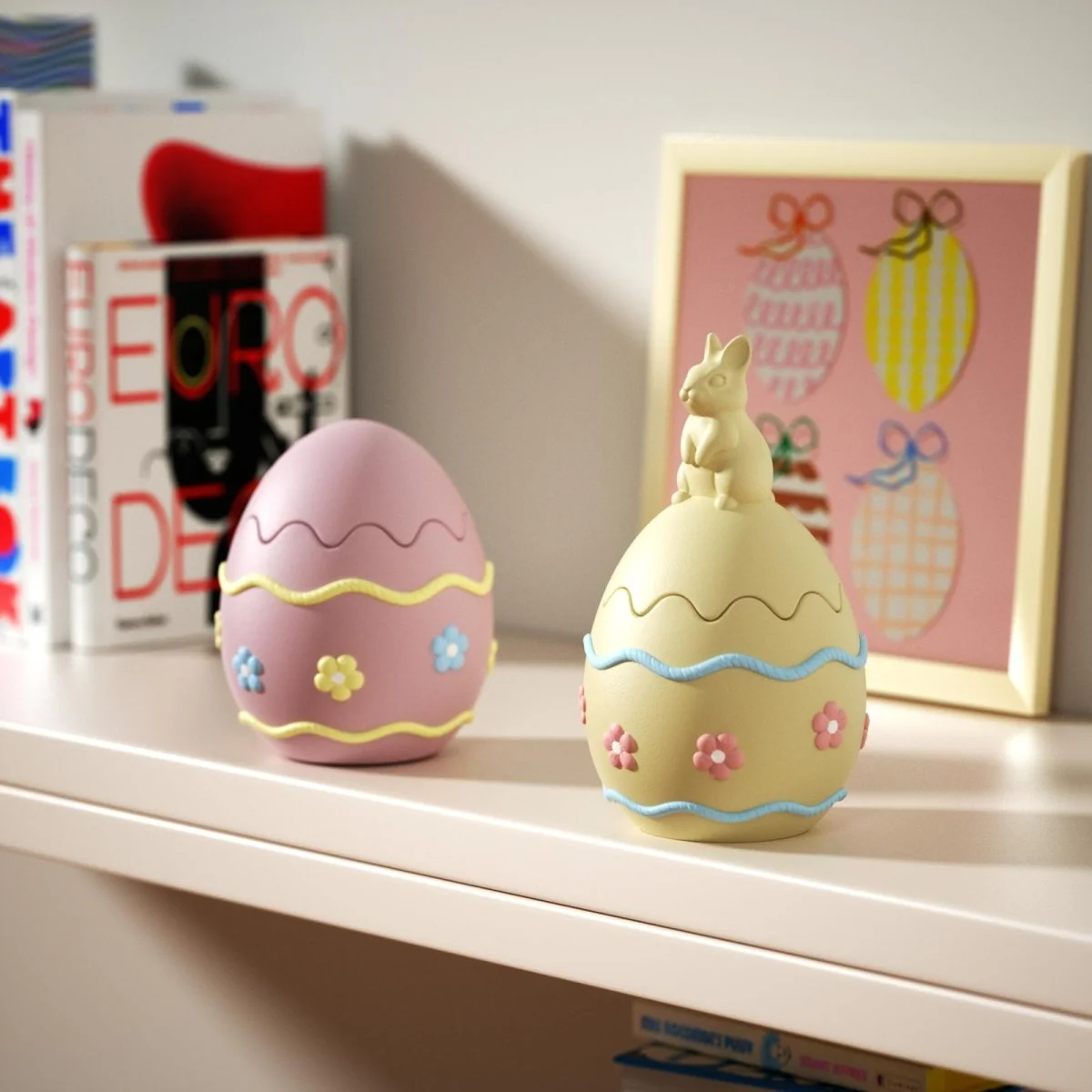 Blooming Bunny-Topped Easter Egg Candle Jar Silicone Mold Collection - Image 6