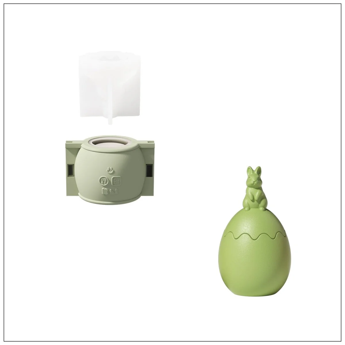 Hoppity Bunny-Topped Easter Egg Candle Jar Silicone Mold Collection - Image 13