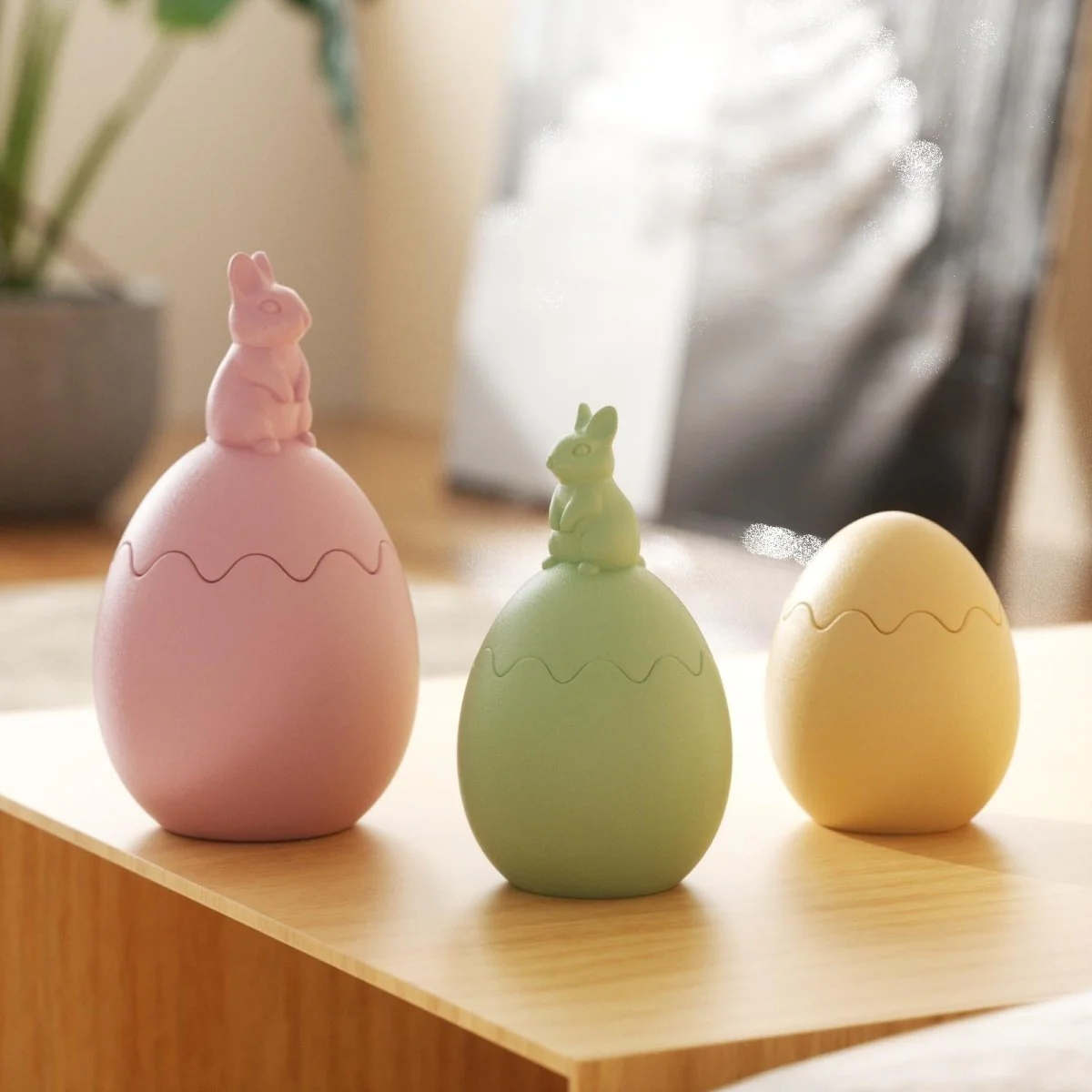 Hoppity Bunny-Topped Easter Egg Candle Jar Silicone Mold Collection - Image 4