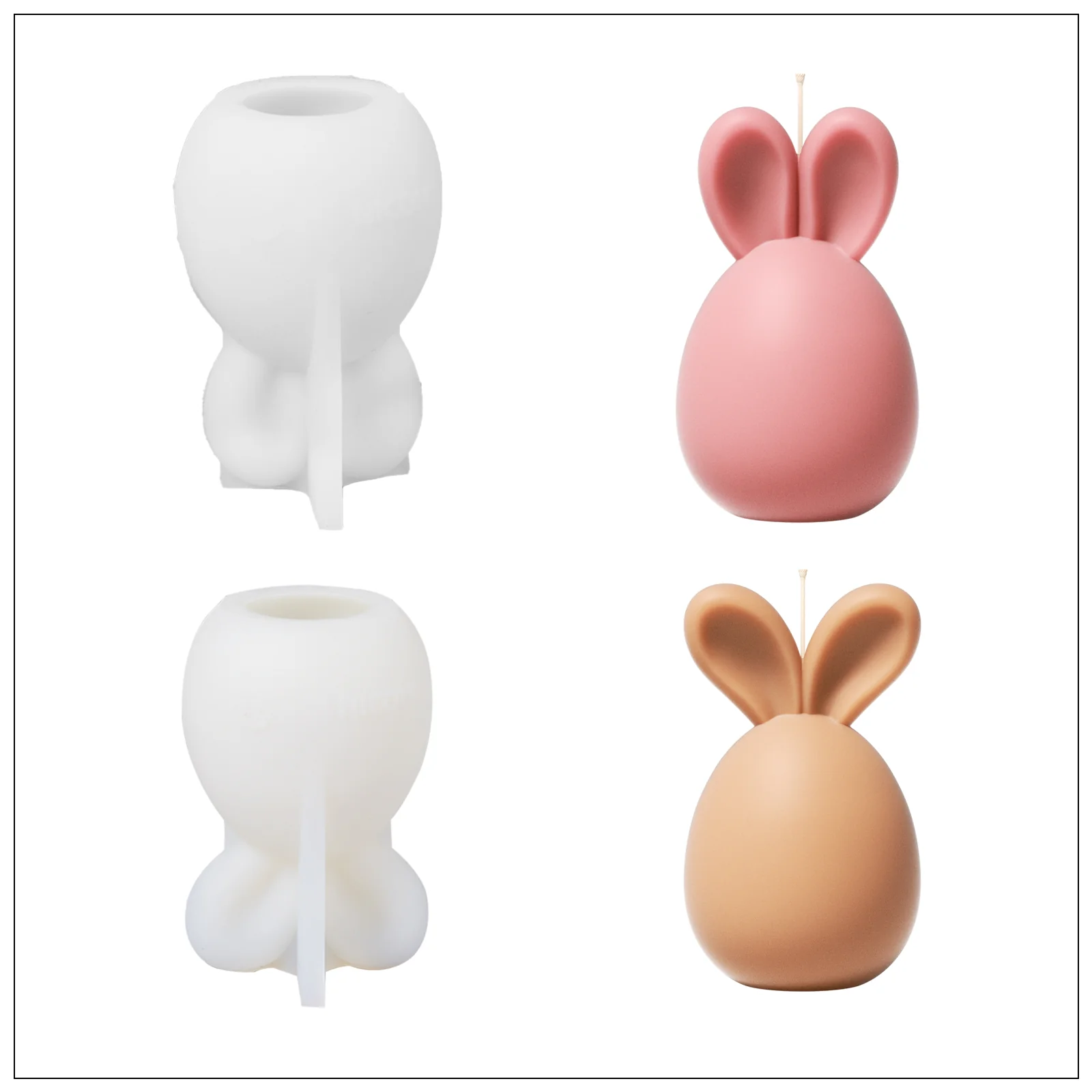 Hoppy Bunny- Eared Easter Egg Candle Silicone Mold - Image 11